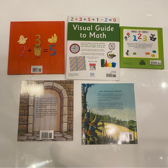 Bundle of 5 Math Themed Kids Homeschool Learning Books - Picture 7 of 12